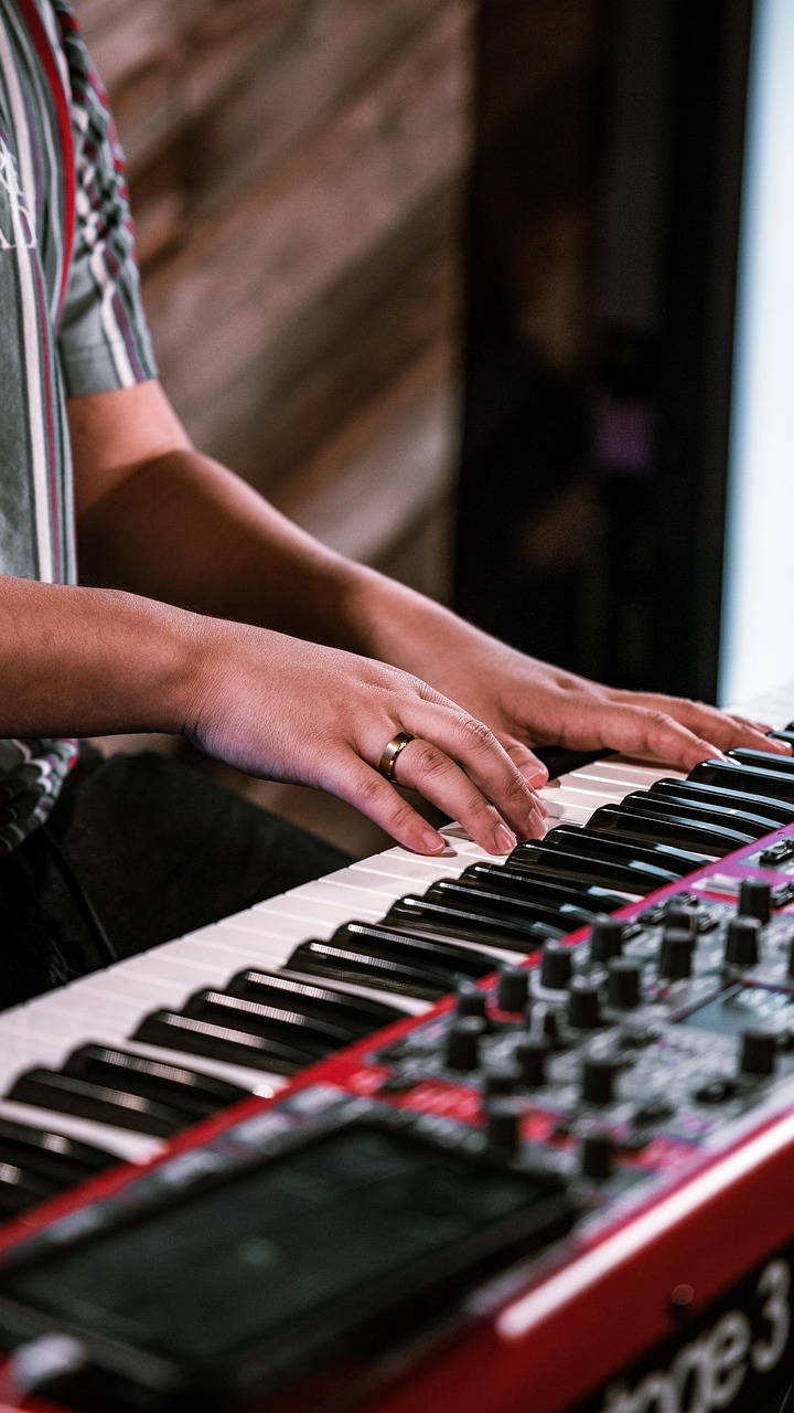 piano, keyboard, hands, concert, music, band, musician, instrument, performance